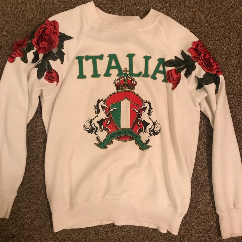 LF Vintage Sweatshirt with rose applique